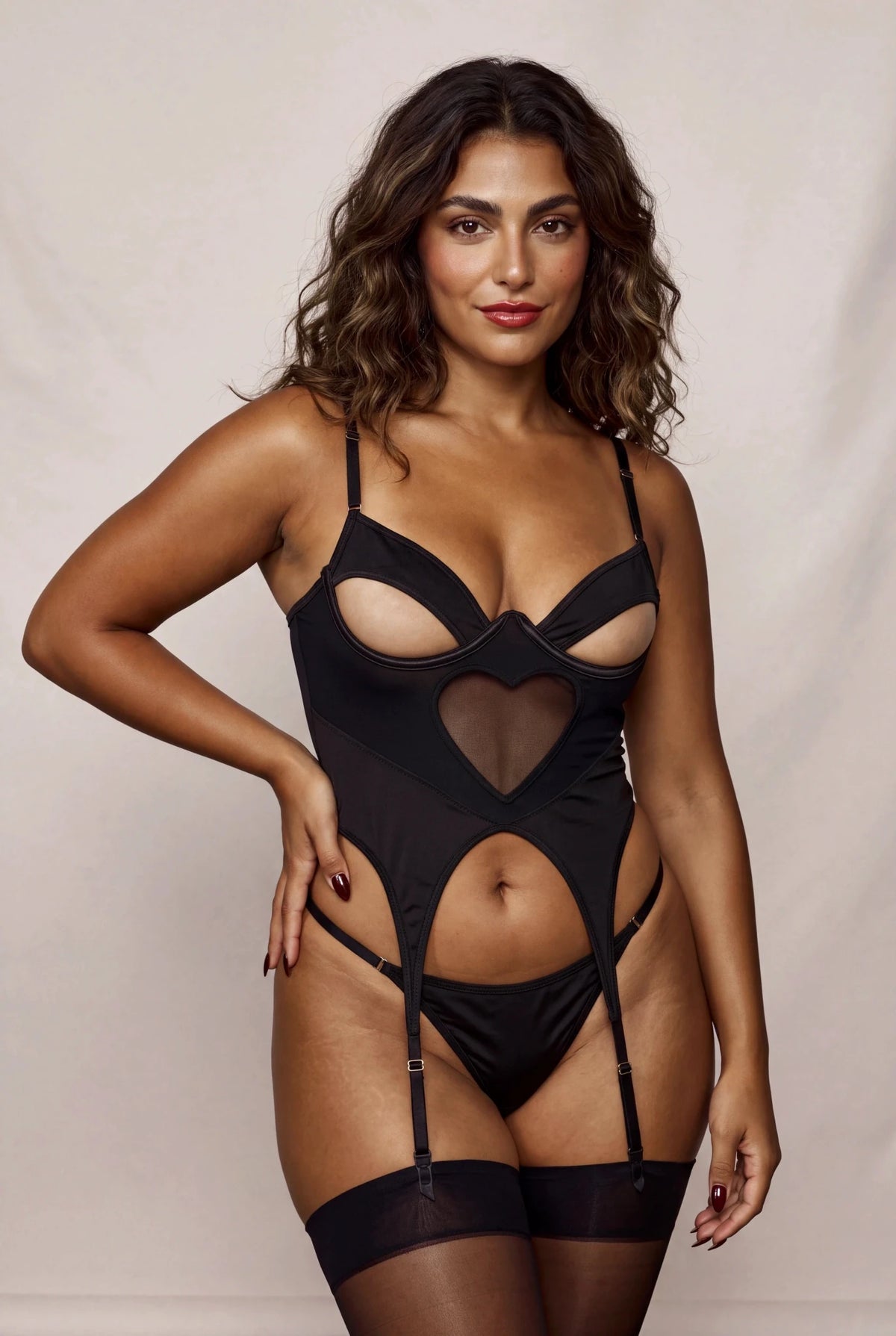 Body pour femme avec string - LUNESSA Noir - NAKED Underwear FR