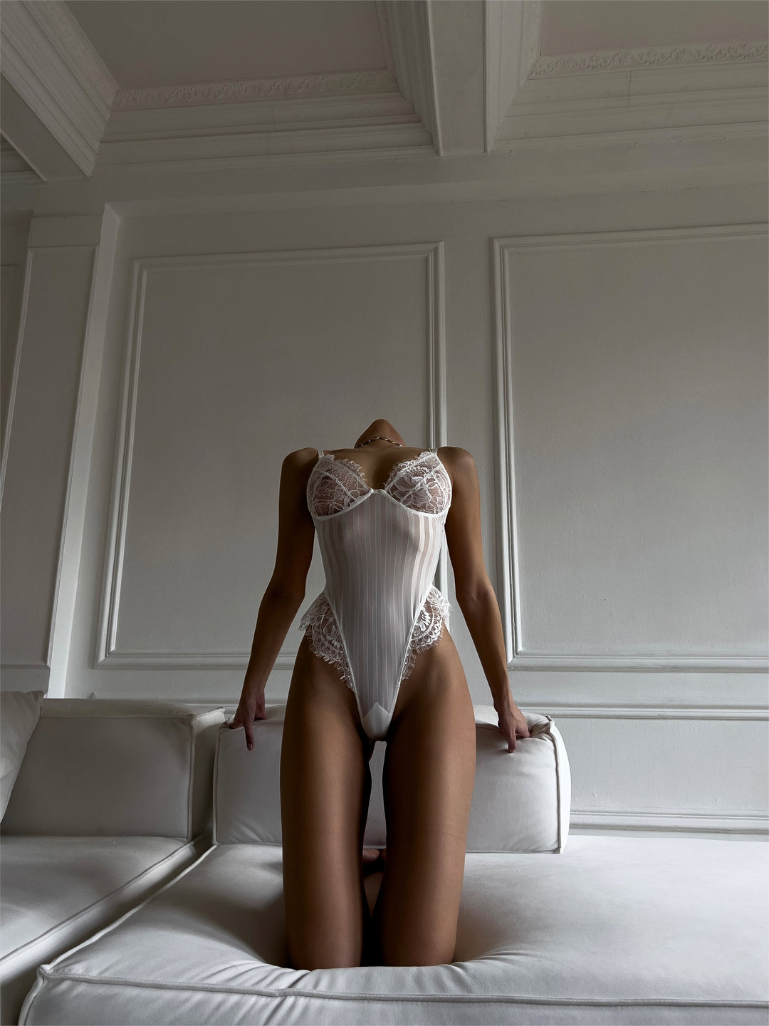 Body lingerie pour femme - PROMISE Blanc - NAKED Underwear FR