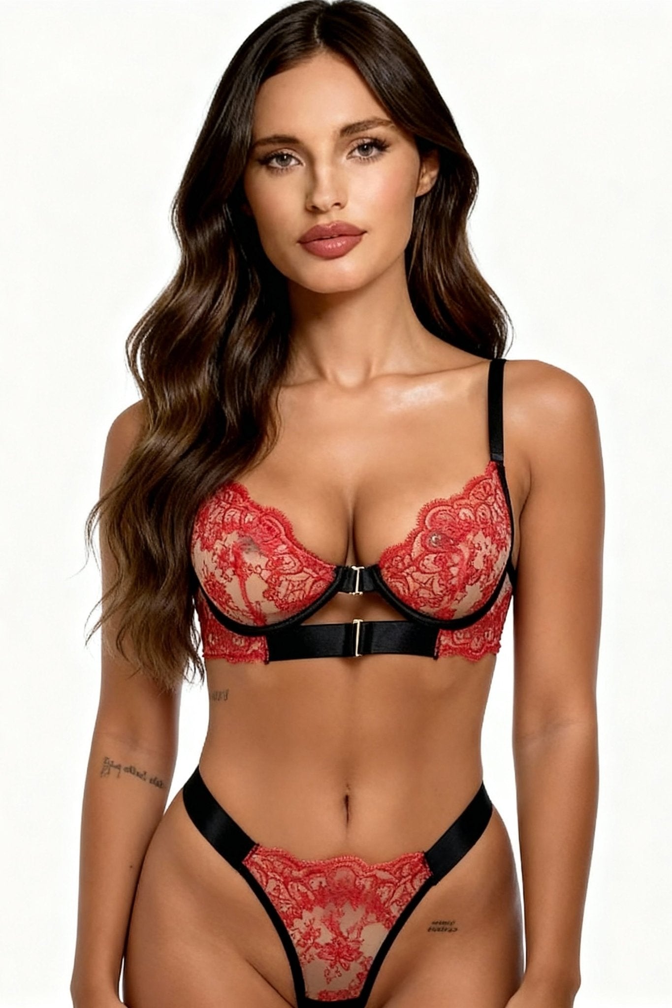 Ensemble lingerie deux pièces - KEELY Rouge - NAKED Underwear FR