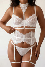 Women's five-piece lingerie set - MOON White